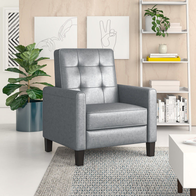 Wide Manual Club Recliner - Dark Gray - R&R Furniture Gallery (Fountain Valley, CA)