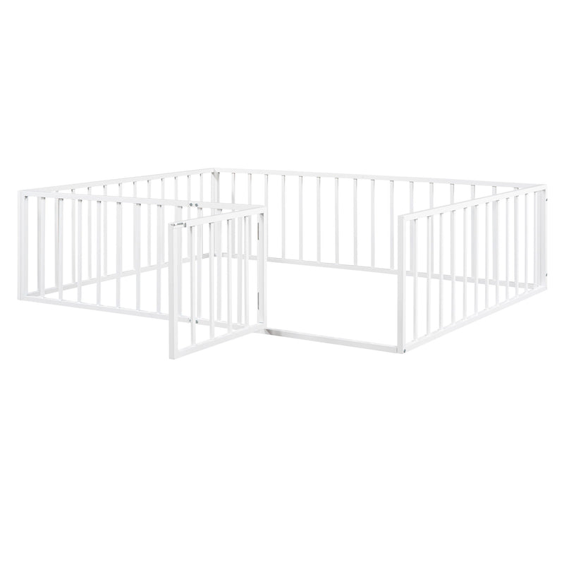 Metal Floor Bed Frame With Fence And Door - R&R Furniture Gallery (Fountain Valley, CA)