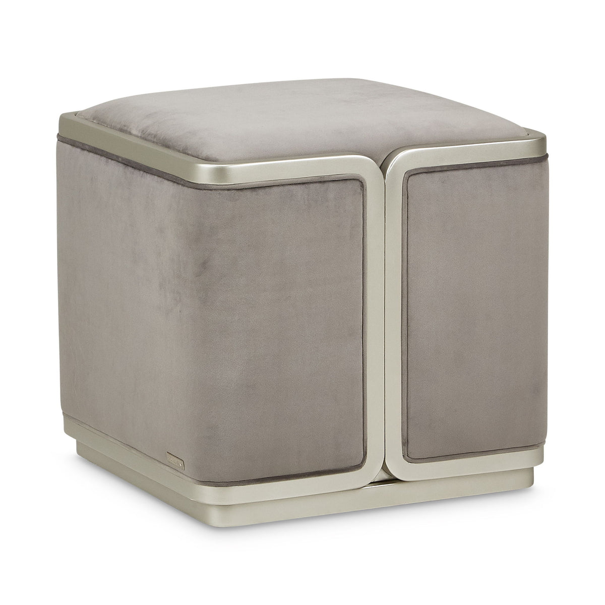 Linea - Ottoman - Gray Pearl / SilverMist
