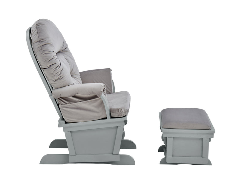 Madison - Glider And Ottoman - Gray - R&R Furniture Gallery (Fountain Valley, CA)
