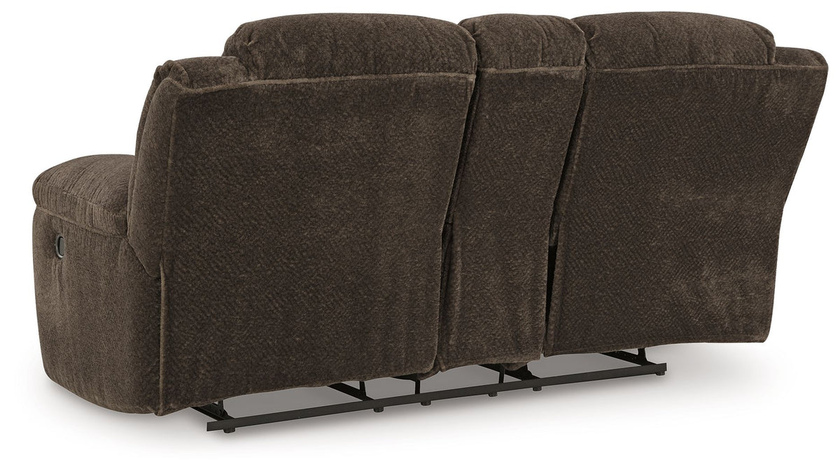 Frohn - Dbl Reclining Loveseat With Console - R&R Furniture Gallery (Fountain Valley, CA)