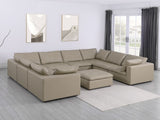 1100 - 9-Piece U-Shaped Sectional In Top-Grain Italian Leather - R&R Furniture Gallery (Fountain Valley, CA)