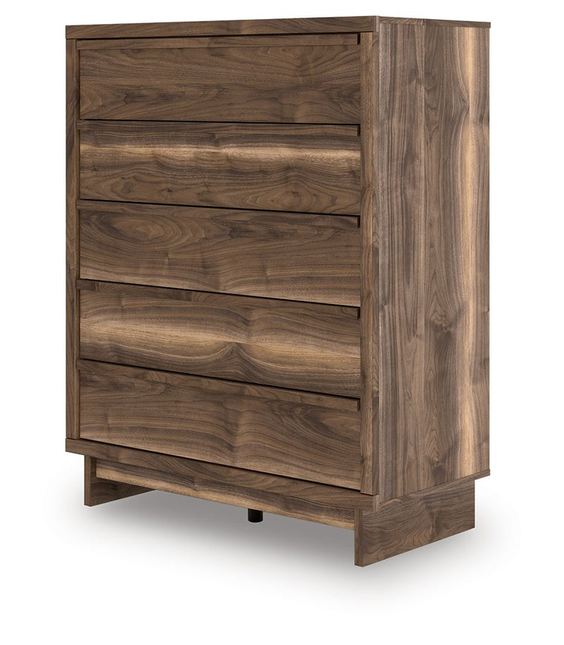 Chirason - Five Drawer Wide Chest - Brown - R&R Furniture Gallery (Fountain Valley, CA)