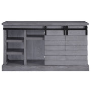 Amrita - TV Stand With Fireplace - Gray Oak - R&R Furniture Gallery (Fountain Valley, CA)
