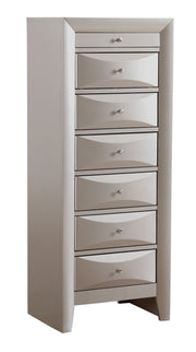 Glory Furniture Marilla 7-drawer lingerie chest with sleek design and ample storage space for intimate apparel and accessories.