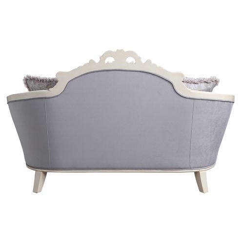 Galelvith - Loveseat With 4 Pillows - Gray Fabric - R&R Furniture Gallery (Fountain Valley, CA)