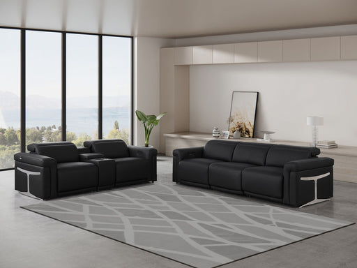 1126 - 6-Piece Modular Power Reclining Sofa And Console Loveseat Set In With 5 Power Recliners & Power Headrests - R&R Furniture Gallery (Fountain Valley, CA)