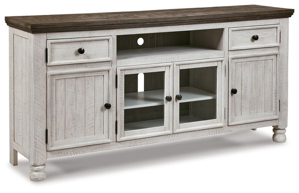 Havalance - Extra Large TV Stand - 4 Doors - Brown / Beige