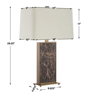 Lafferty - Marble Table Lamp - Dark Brown