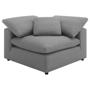 Segoura - 5 Piece Upholstered Modular Sectional With Reclined Back Pillows - Gray