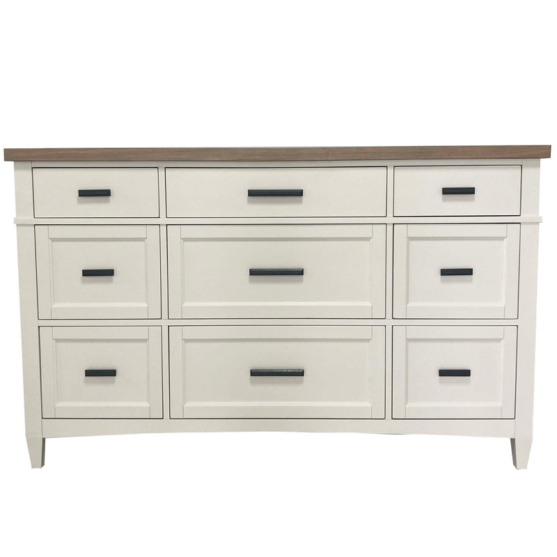 Americana Modern Bedroom - 9 Drawer Dresser - Cotton - R&R Furniture Gallery (Fountain Valley, CA)