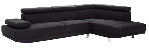 Comfortable Riveredge sectional sofa by Glory Furniture, featuring plush cushions and a modern stationary sectional design.
