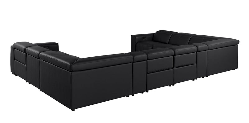 1224 - 10-Piece U-Shaped Sectional Sofa In With 4 Power Recliners & Power Headrests