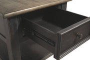 Tyler Creek - Rectangular End Table - Grayish Brown / Black - R&R Furniture Gallery (Fountain Valley, CA)