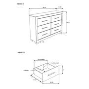 Elsa - 2 Toned And Dresser With Bar Handle And Construction - R&R Furniture Gallery (Fountain Valley, CA)