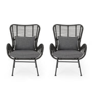 Modern Aesthetic Outdoor Rattan Accent Chair With Metal Legs - R&R Furniture Gallery (Fountain Valley, CA)