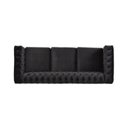 Noble House Chesterfield style 3-seater sofa with deep button tufting, featuring elegant rolled arms and classic upholstery.