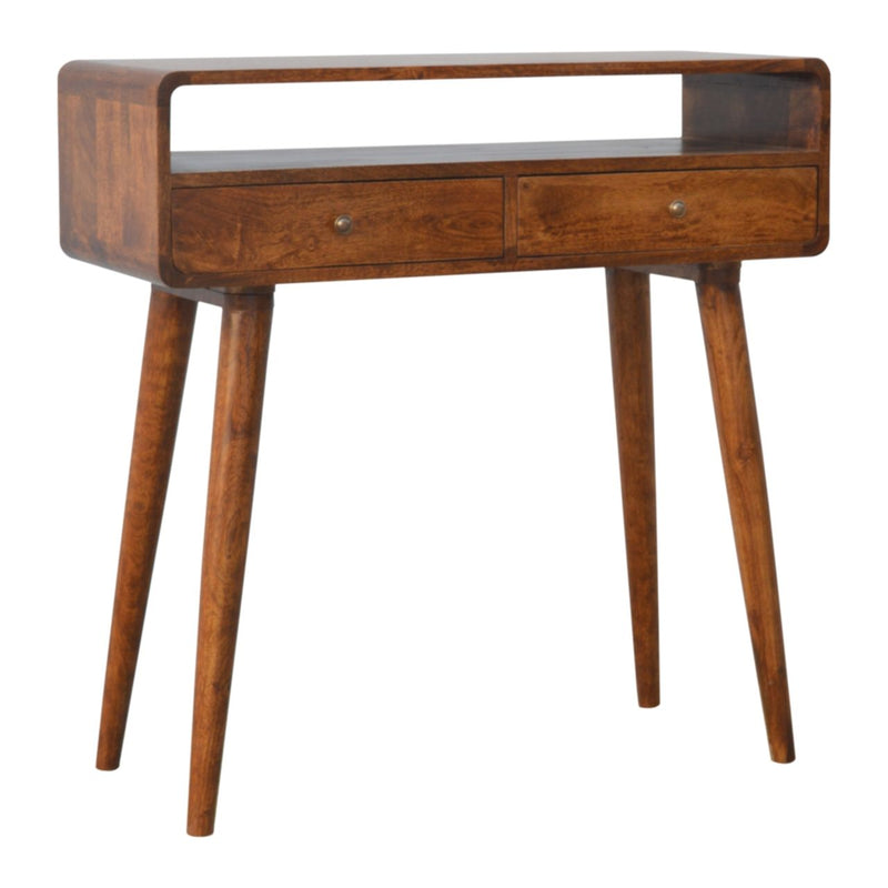Curved Chestnut Console Table - R&R Furniture Gallery (Fountain Valley, CA)