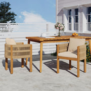 Outdoor Dining Chairs With Rope Handles (Set of 2) - R&R Furniture Gallery (Fountain Valley, CA)