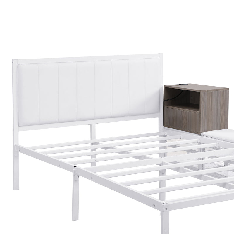 Platform Bed With 2 Tier Storage Shelves, Storage Cabinet - R&R Furniture Gallery (Fountain Valley, CA)