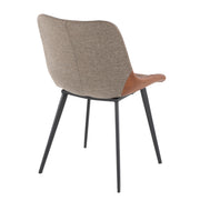 Set of two Lumi Source Outlaw industrial two-tone chairs with metal and wood finish, modern design for dining or office spaces.