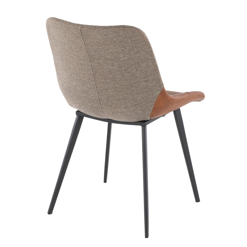 Set of two Lumi Source Outlaw industrial two-tone chairs with metal and wood finish, modern design for dining or office spaces.