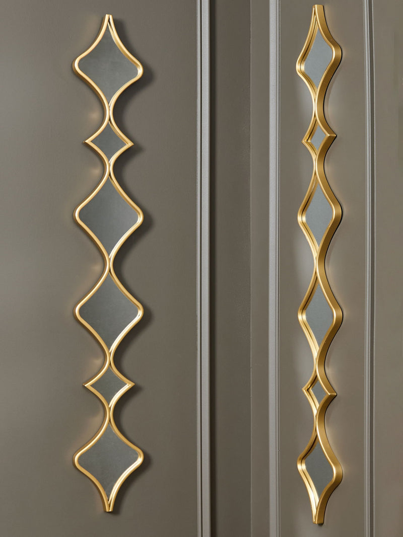 Harriswood - Accent Mirror Set (Set of 2) - Gold Finish - R&R Furniture Gallery (Fountain Valley, CA)