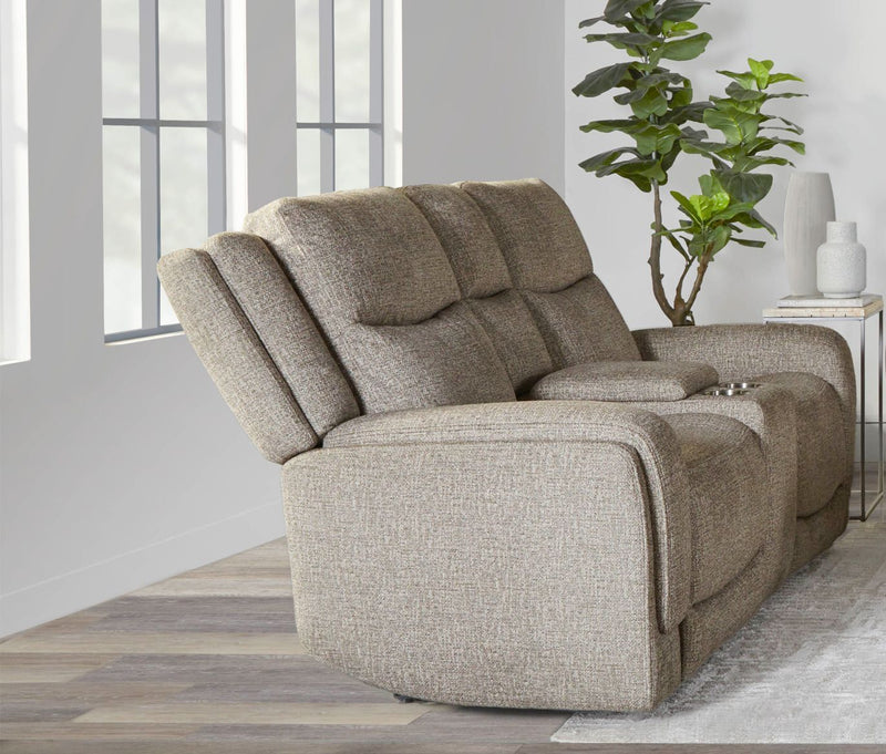 Penfield - Power Zero G Console Loveseat With Heat, Massage & Speaker P3 - Frappe - R&R Furniture Gallery (Fountain Valley, CA)