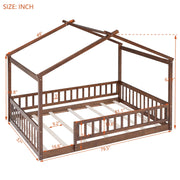 Bed House Bed Frame With Fence - R&R Furniture Gallery (Fountain Valley, CA)