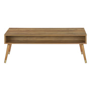 Coffee Table, Accent, Cocktail, Rectangular, Storage, Living Room, Wood Legs, Mid Century - Walnut - R&R Furniture Gallery (Fountain Valley, CA)