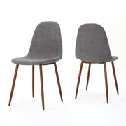 Modern Minimalist Fabric Dining Chair With Iron Legs - R&R Furniture Gallery (Fountain Valley, CA)