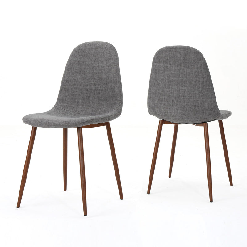 Modern Minimalist Fabric Dining Chair With Iron Legs - R&R Furniture Gallery (Fountain Valley, CA)