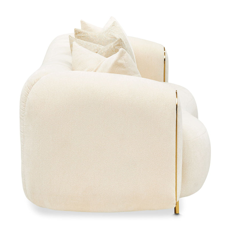 Sassani - Loveseat - Crepe / Gold - R&R Furniture Gallery (Fountain Valley, CA)