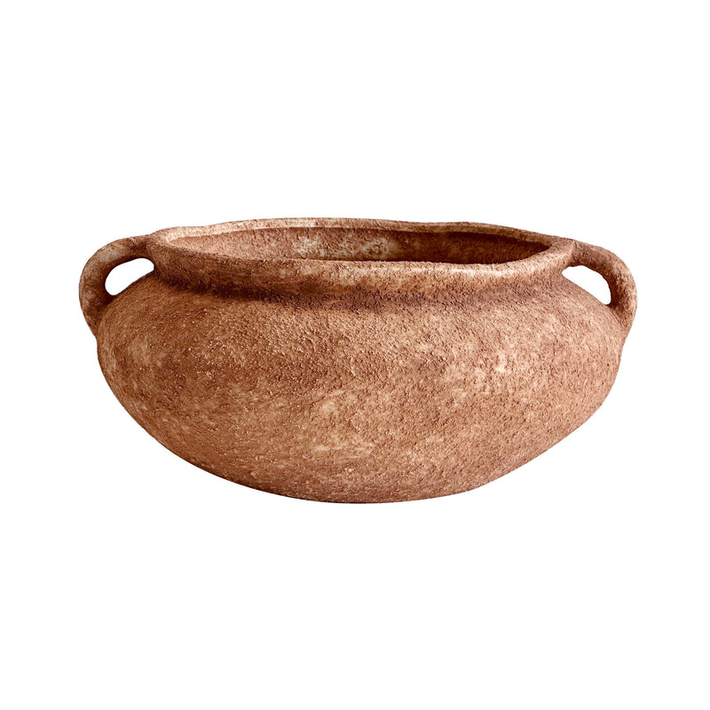 Earthenware - Wide Bowl With Handles - Terracotta - R&R Furniture Gallery (Fountain Valley, CA)
