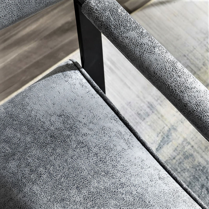 Classic Mid Century Modern Accent Chair With Durable Square Metal Frame, Armchair