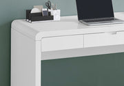 Computer Desk For Home Office, Storage Drawers, Contemporary & Modern - White - R&R Furniture Gallery (Fountain Valley, CA)