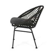 Cordella - Outdoor Woven Wicker Chairs With Cushions, (Set of 2) - R&R Furniture Gallery (Fountain Valley, CA)
