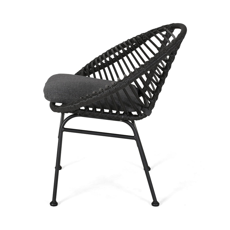 Cordella - Outdoor Woven Wicker Chairs With Cushions, (Set of 2) - R&R Furniture Gallery (Fountain Valley, CA)