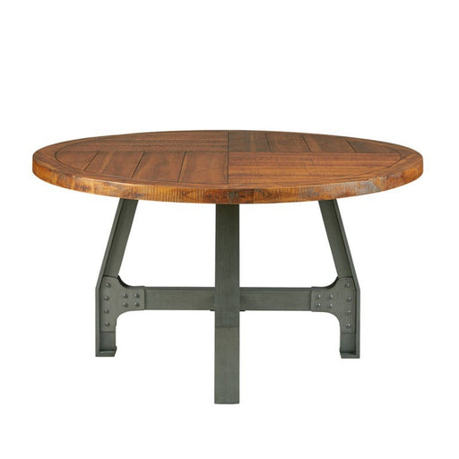 Lancaster - Round Dining / Gathering Table With Adjustable Height - Walnut - R&R Furniture Gallery (Fountain Valley, CA)