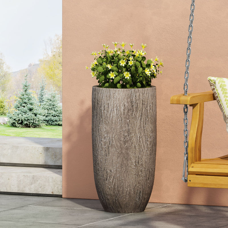 Magnesium Oxide Planter For Outdoor Use - Natural Wood - R&R Furniture Gallery (Fountain Valley, CA)