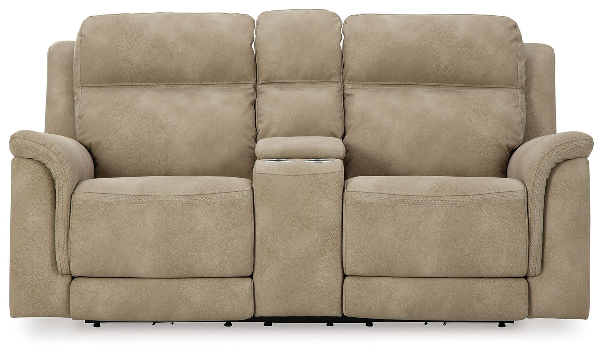 Next-Gen Durapella - Reclining Power Loveseat With Console - R&R Furniture Gallery (Fountain Valley, CA)