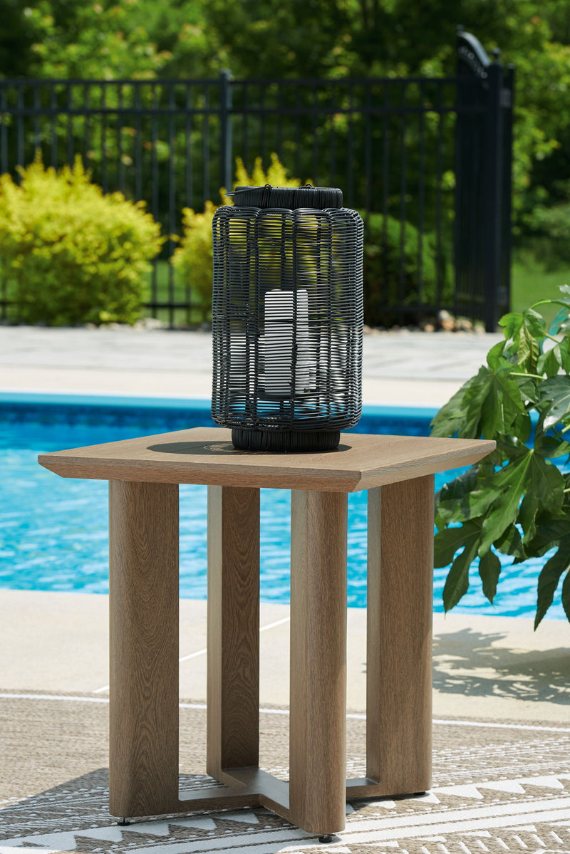 Serene Bay - Square End Table - Dark Brown - R&R Furniture Gallery (Fountain Valley, CA)