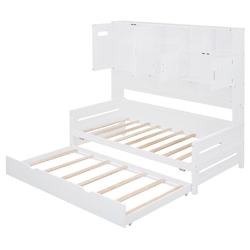 Daybed With All-In-One Cabinet And Shelf - R&R Furniture Gallery (Fountain Valley, CA)