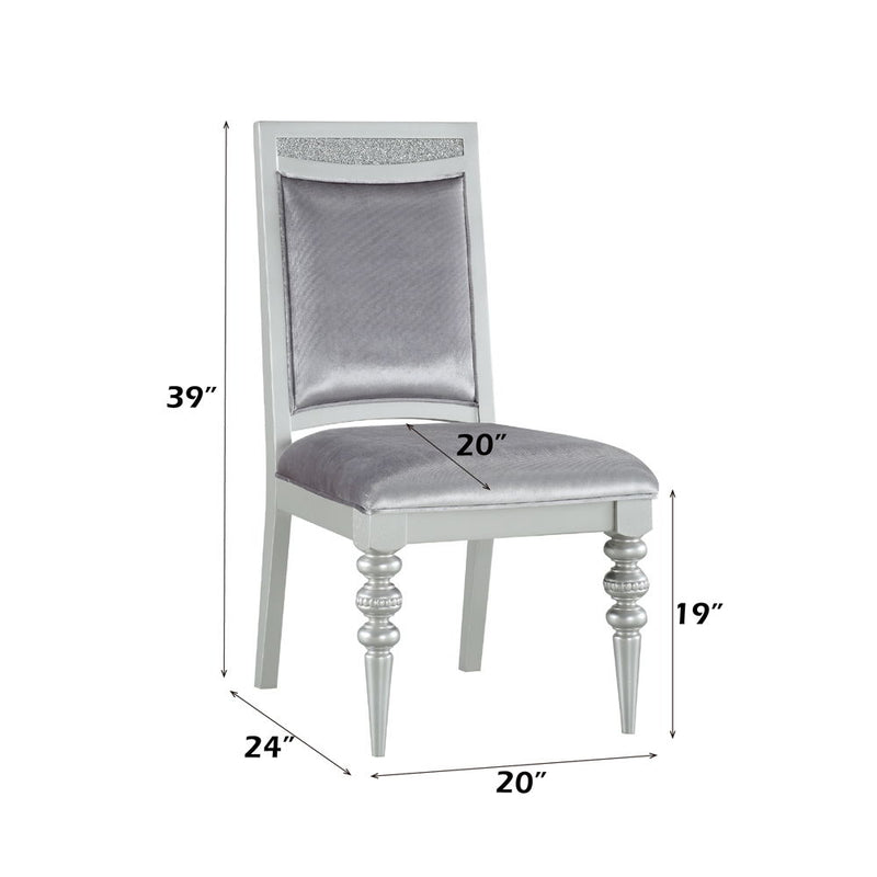 Maverick - Side Chair (Set of 2) - Fabric & Platinum - R&R Furniture Gallery (Fountain Valley, CA)
