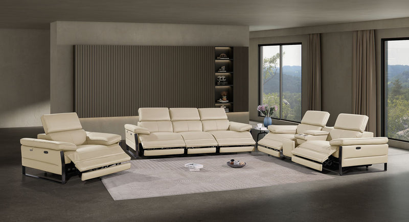 1246 - Modular Power Triple Reclining Sofa, Console Loveseat, And Chair Set With Power Headrests