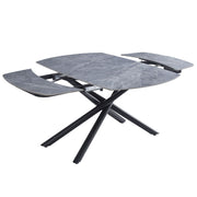 Hester - Ceramic Top Dining Table - Gray & Black - R&R Furniture Gallery (Fountain Valley, CA)