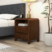 Lionel - Nightstand 2 Drawer - Brown - R&R Furniture Gallery (Fountain Valley, CA)