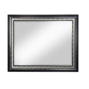 Nicola - Mirror - Silver Synthetic Leather & Black - R&R Furniture Gallery (Fountain Valley, CA)