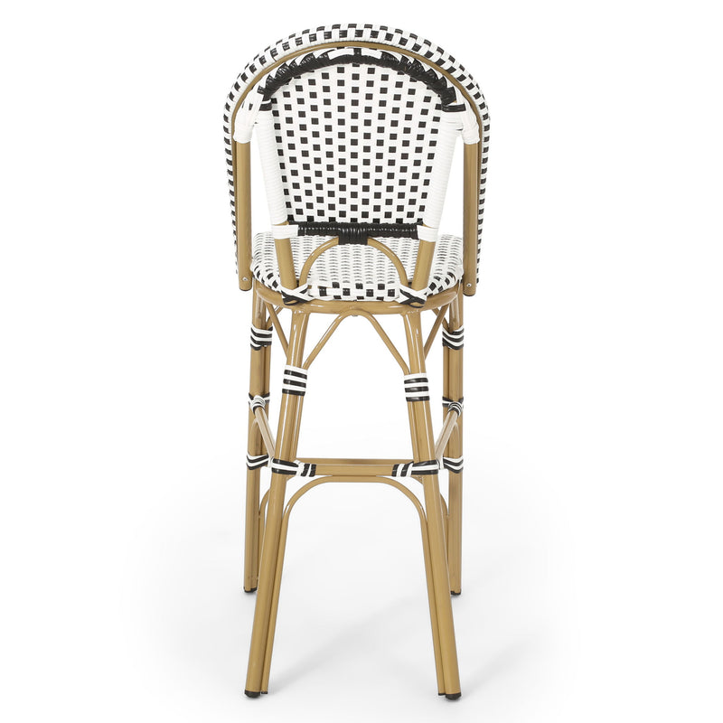 Outdoor Pe Rattan French Barstool Set - R&R Furniture Gallery (Fountain Valley, CA)