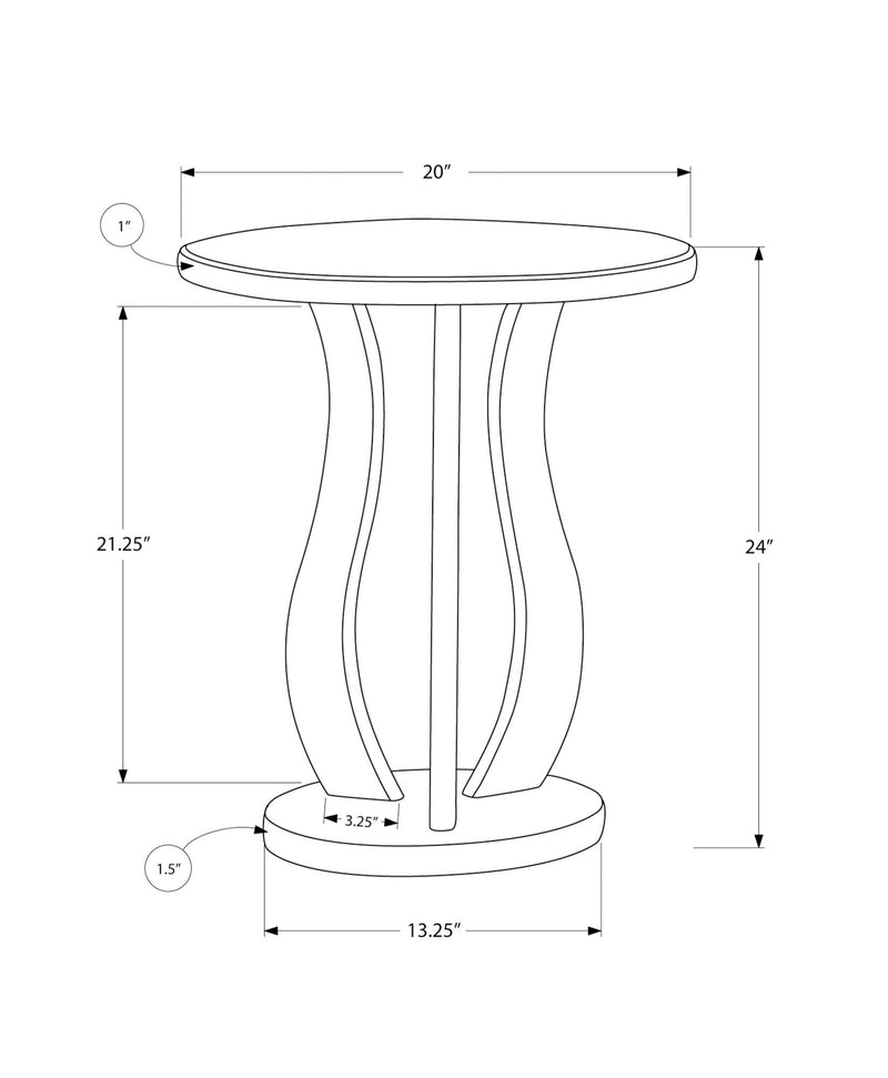 Accent Table, Side Mirror, Transitional - Silver - R&R Furniture Gallery (Fountain Valley, CA)